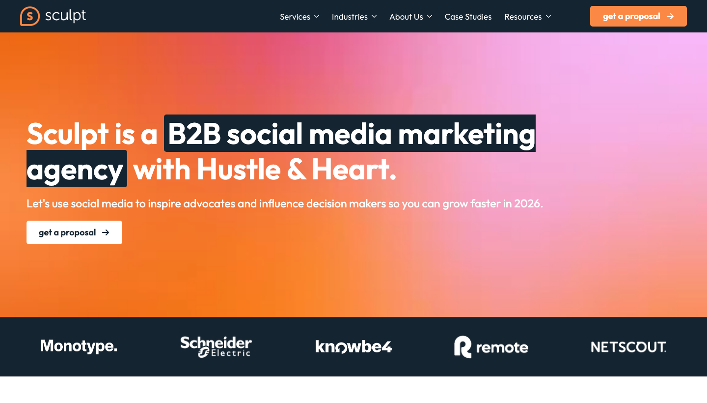 wearesculpt.com homepage
